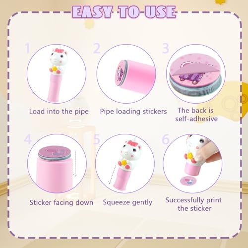 Autocolant ștampilă Farnirvana, 200 de autocolante pentru copii, caiet de activități cu 6 fețe, jucărie de creație cu autocolant pentru copii de la 3 la 6 ani, cadou pentru petrecerea de ziua de naștere. - imagine 6