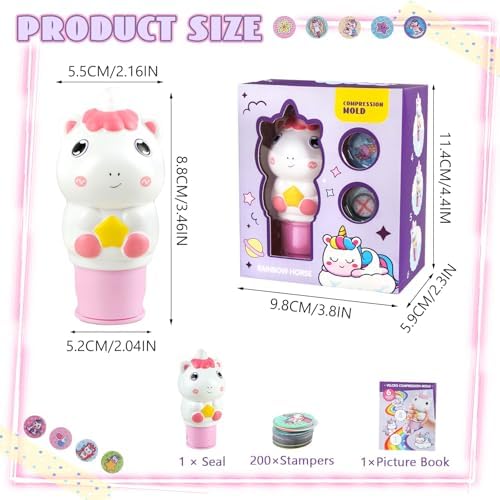 Autocolant ștampilă Farnirvana, 200 de autocolante pentru copii, caiet de activități cu 6 fețe, jucărie de creație cu autocolant pentru copii de la 3 la 6 ani, cadou pentru petrecerea de ziua de naștere. - imagine 2