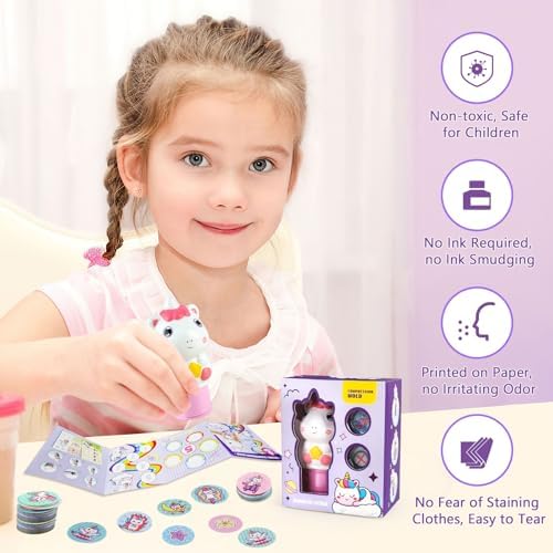 Autocolant ștampilă Farnirvana, 200 de autocolante pentru copii, caiet de activități cu 6 fețe, jucărie de creație cu autocolant pentru copii de la 3 la 6 ani, cadou pentru petrecerea de ziua de naștere. - imagine 3